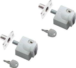 Axa 3012 - Oplegslot - Robuust en duurzaam - Wit (2 stuks)