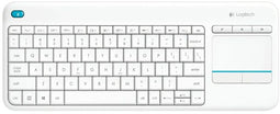 Logitech K400 Plus - Draadloos Toetsenbord QWERTY - Spaans - Wit