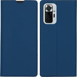 iMoshion Hoesje Geschikt voor Xiaomi Redmi Note 10 Pro Hoesje Met Pasjeshouder - iMoshion Slim Folio Bookcase - Donkerblauw