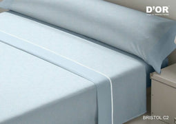Set beddengoed D'Or BRISTOL Blauw Bed van 180 Franela