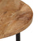 vidaXL - Salontafel - 54x54x35 - cm - massief - mangohout - en - ijzer