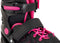 Aventuri Verstelbare Rolschaatsen - Semi-softboot - Verstelbaar Maat 31-34 (S) - Voor Meisjes - Zwart/Roze