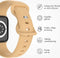 imoshion Siliconen⁺ bandje - Geschikt voor Apple Watch 1, 2, 3, 4, 5, 6, 7, 8, 9, 10 (42 mm), SE - 38/40/41 mm - Beige - S/M