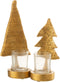 J-Line kaarshouder Kerstboom - kunststof - goud - large