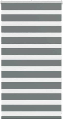 vidaXL - Zebra - rolgordijn - 70x100 - cm - stofbreedte - 65,9 - cm - donkergrijs