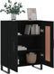 vidaXL - Dressoir - 69,5x34x90 - cm - bewerkt - hout - zwart
