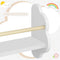 Woltu Kinderboekenkast Wolkvormige Wandplank - MDF en Grenenhout Wit - 3 Planken 45x12,7x23 cm