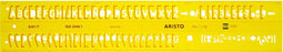 Aristo lettersjabloon - afmetingen 180x40mm - letterhoogte 7mm - H-profiel - oranje transparant - AR-5301/7