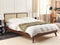 MONPAZIER - Tweepersoonsbed - Donkerhout - 180 x 200 cm - Rotan