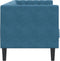 vidaXL - Driezitsbank - Chesterfield-stijl - met - bolsters - fluweel - blauw