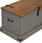vidaXL - Opbergkist - HALDEN - grijs - 91x48x47 - cm - massief - grenenhout