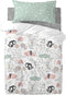 Dekbedovertrek set HappyFriday Moshi Moshi Best Buddies Multicolour Wieg voor baby's 2 Onderdelen