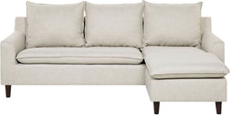 ELVENES - Hoekbank - Lichtbeige - Rechtszijdig - 206 cm - Polyester