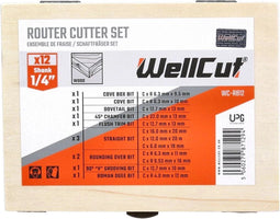 WELLCUT WC-RB12 TCT FREZENSET | IN HOUTEN KIST | 12-DELIG