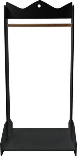 Kledingrek Pukkie - kinderkapstok kroon design - babykamer kinderkamer - zwart