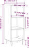 vidaXL - Dressoir - 34,5x32,5x90 - cm - bewerkt - hout - gerookt - eikenkleurig