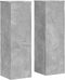 vidaXL - Plantenstandaards - 2 - st - 25x25x80 - cm - bewerkt - hout - betongrijs