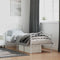 vidaXL - Bedframe - met - hoofd- - en - voeteneinde metaal - wit - 75x190 - cm