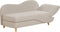 MERI II - Chaise longue - Beige - Rechterzijde - Fluweel
