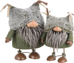 J-Line figuur Kabouter - textiel - groen/bruin - large