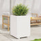 vidaXL - Plantenbak - 50x50x72,5 - cm - massief - grenenhout - wit