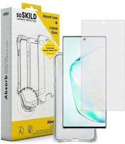 SoSkild Samsung Galaxy Note10+ Absorb 2.0 Impact Case Transparent and Tempered Glass