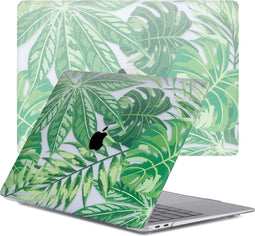 Lunso Geschikt voor MacBook Air 13 inch M1 (2020) cover hoes - case - Tropical Green