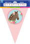 Pd-Party Feestvlaggen Paarden Roze