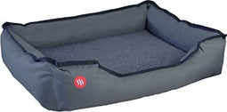 Glovii GPETH Beheiztes Haustierbett | Elektrische Unterlage fur Hunde & Katzen | Heizelement aus Kohlenstofffasern, 2 Temperatursensoren, sicheres Netzkabel | maschinenwaschbar, Grau, 80 x 60