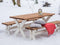 AXI Celine Picknicktafel met bankjes van hout 177 cm - Bruin/wit