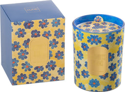 J-Line geurkaars Bloemen - blauw/geel - large - 70U