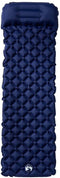 vidaXL - Kampeermatras - met - kussen - opblaasbaar - 1-persoons - marineblauw