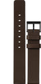 LEFF amsterdam - Horlogebandje - Leren Band T32 - Bruin/Zwart - 16mm