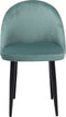 VISALIA - Eetkamerstoel - Groen - Fluweel