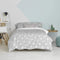 Happy Friday Duvet cover set 2 pieces Clouds grey 155x220 cm (Single) Grey
