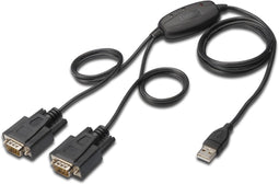 Assmann DA-70158 - USB 2.0 - 2x RS-232 - 150 cm - Zwart