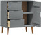 vidaXL - Dressoir - MOLDE - 76,5x40x80 - cm - massief - grenenhout - grijs