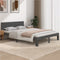 vidaXL - Bedframe - massief - hout - grijs - 135x190 - cm