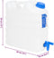 vidaXL - Watertank - met - kraan - 15 - L - kunststof - transparant