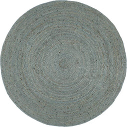 vidaXL - Vloerkleed - handgemaakt - rond - 240 - cm - jute - olijfgroen