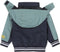 Dirkje V-ISLAND - Jongens Jas - Met capuchon - Blauw Groen - Maat 80