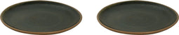 Palmer Bord Wisteria 22 cm Groen Stoneware 2 stuk(s)