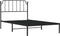 vidaXL - Bedframe - met - hoofdbord - metaal - zwart - 107x203 - cm