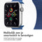 imoshion Milanees magnetisch bandje - Geschikt voor Apple Watch 1, 2, 3, 4, 5, 6, 7, 8, 9, 10 (42 mm), SE - 38/40/41 mm - Blauw - M