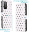 iMoshion Hoesje Geschikt voor Samsung Galaxy A72 Hoesje Met Pasjeshouder - iMoshion Design Softcase Bookcase - Wit / Zwart / Hearts Allover White