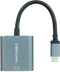 Nanocable 10.16.4103-G - Adapter USB C naar DVI - 15 cm - Grijs