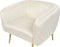 LACONIA - Fauteuil - Crème - Fluweel