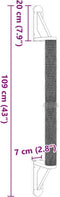 vidaXL - Kattenkrabpaal - wandgemonteerd - 109 - cm - sisal