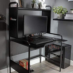 X-Rocker Icarus - Gaming Bureau - Ergonomisch ontwerp met kabelgeleiding - Zwart