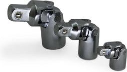 Benson Verloop knie set - 3 delig - verchroomd gehard staal - 360 graden draaibaar - grijs